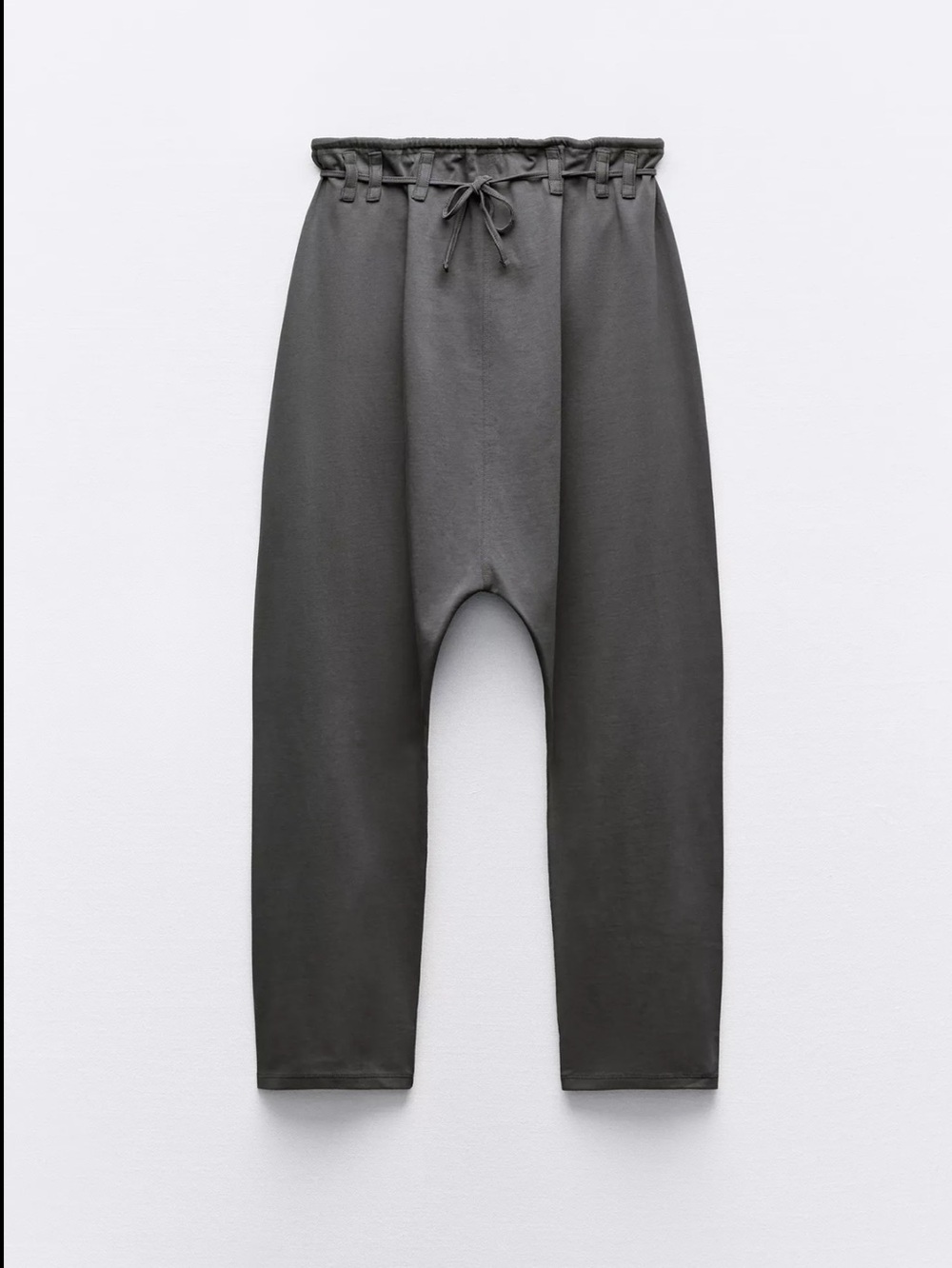 Zara Dark Brown Draped Overlay Wide-Leg Pants